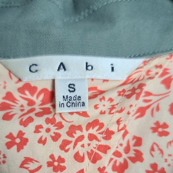 CABI Olive Three Pocket Green Blazer One Button Jacket Size Small - Picture 2 of 16